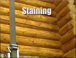  Henrico County, Virginia Log Home Staining